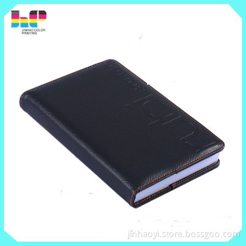 A5 custom logo embossed pu leather hardcover agenda printing service                        
                                                Quality Choice